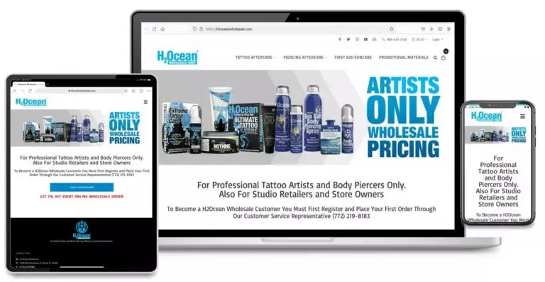 H2Ocean Wholesale - #1 Rated Tattoo and Body Piercing Aftercare Products Worldwide