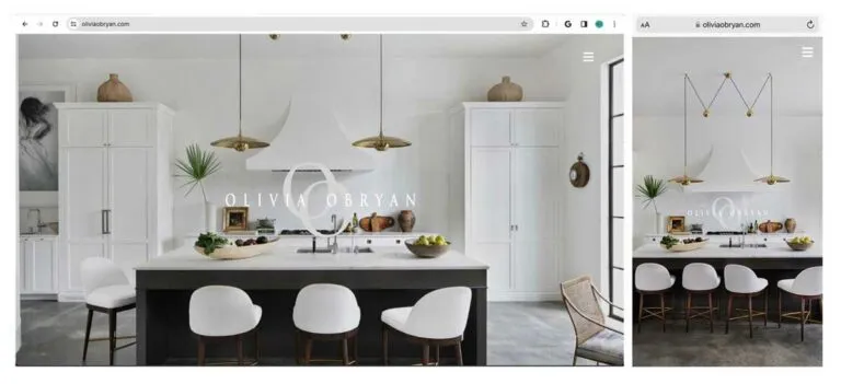 Olivia O'Bryan Inc: designed a digital space that showcases their exquisite portfolio